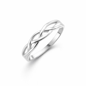 Bague argent 925 composée d un motif entrelacé Largeur bague (sur doigt, vue dessus) :3,6mm