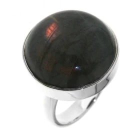 Bague Argent 925 Labradorite Cette bague est sertie d une pierre 20mm diamètre La pierre est ronde taillée cabochon