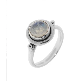 Bague Argent 925 Labradorite Cette bague Labradorite est sertie d une pierre ronde La pierre est taillée à cabochon mesure...
