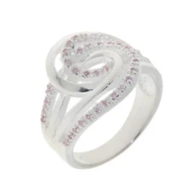 Bague Oxyde Zirconium, monture Argent 925 37 oxydes zirconium 1mm diamètre Largeur monture vue dessus : 18mm