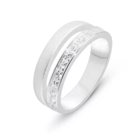 Bague Oxyde Zirconium, monture en&nbsp; Argent 925