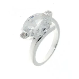 Bague Argent 925 sertie d un Oxyde Zirconium Dimensions pierre : 12x10mm