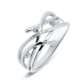  Bague Or Blanc sertie 11 diamants Largeur monture (vue dessus) : 11mm Couleur Diamant : H Pureté Diamant : I Poids Total ...