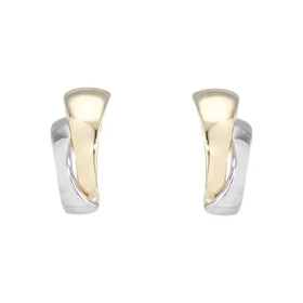  Boucles d oreilles 2 Ors 375/1000 Dimensions du motif vu face : 12 x 6 mm 