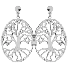  Boucles d oreilles Arbre vie Argent 925 Rhodié Longueur : 4,5cm Système fermeture : poussettes 