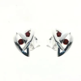 Boucles d oreilles Argent 925 Grenat Dimensions du motif : 11 x 8 mm Diamètre des pierres : 1.5 2 mm 