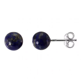  Boucles d oreilles Argent 925 Lapis Lazuli Boules 8mm Boucles d oreilles composées boules Lapis Lazuli montées sur tiges ...