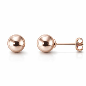 Boucles d oreilles Argent 925 rosé Boules 8mm Boules rondes 8mm diamètre Système fermeture : poussettes
