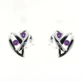 Boucles d oreilles Argent 925 Améthyste Dimensions du motif : 11 x 8 mm Diamètre des pierres : 1.5 2 mm 