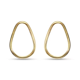 Boucles d oreilles argent doré forme goutte Dimension : 15x21mm Système d attache : poussette belge