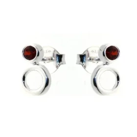 Boucles d oreilles Argent 925 Grenat Dimensions du motif : 11 x 7 mm Diamètre des pierres : 3.5mm 