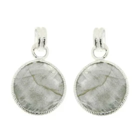 Boucles d oreilles Argent Labradorite Ces boucles d oreilles sont serties pierres rondes facettées Le diamètre des pierres...