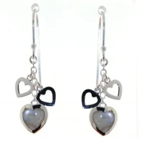 Boucles d oreilles Argent 925 Nacre Dimensions (Longueur incluant l attache X Largeur) : 40 x 9mm 