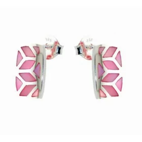 Rose Boucles d oreilles Argent 925 Nacre Rose Dimensions du motif : 14 x 8mm 