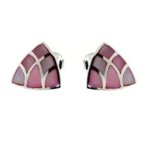 Rose Boucles d oreilles Argent 925 Nacre Rose Dimensions du motif : 14 x 14mm 
