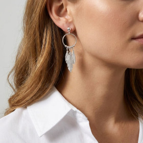Boucles D'oreilles Plumes Pour Femme - Pendentifs Délicats, Légers, Coloris Variés (10,5 Cm)