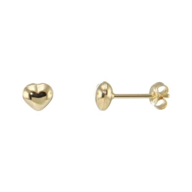 Boucles d oreilles Coeur Or Jaune 375 Système fermeture : poussettes Dimensions du motif : 6x6mm