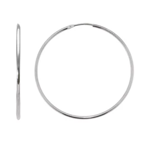  Cr&eacute;oles Or Blanc 750 Section ronde 1.5mm&nbsp; diam&egrave;tre Diam&egrave;tre exterieur : 40mm 