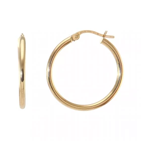  Boucles d oreilles style Créoles Or jaune 750 Diamètre extérieur : 28mm Section composée d un fil rond 2mm diamètre 