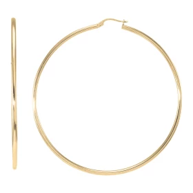 Créoles Or Jaune 375 Fil Rond 2mm Diam. 65mm Section ronde 2mm diamètre Diamètre exterieur : 65mm Système fermeture : char...