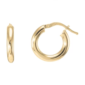 Créoles Or Jaune 375 Fil Rond 3mm Diam. 16mm Section ronde 3mm diamètre Diamètre exterieur : 16mm Système fermeture : char...