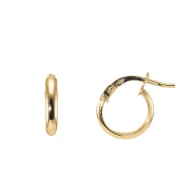Créoles Demi Jonc 12mm Or Jaune 375 Diamètre exterieur : 12mm Section demi-jonc 2.4x1.2mm Système d attache : charnière