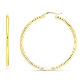  Créoles Or Jaune 375 Fil Rond 2mm Diam. 35mm Section ronde 3mm diamètre Diamètre exterieur : 35mm Système fermeture : cha...
