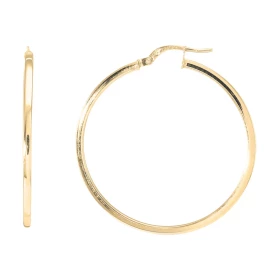Créoles Diam. 35mm Or Jaune 375 Section carrée Diamètre exterieur : 35mm Section carrée 1,8x1.8mm Système d attache : char...