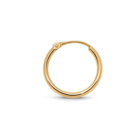 Créoles Or Jaune 750 Section ronde 1,5mm diamètre Diamètre extérieur : 16mm 