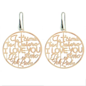 Boucles d oreilles Argent 925 rhodié rosé motif rond Longueur : 5cm Système fermeture : crochet pendant Motif rond Je t ai...