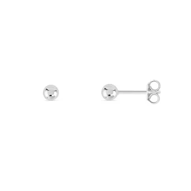  Boucles d oreilles Or Blanc 375/1000 Boules 3mm 