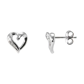 Boucles d oreilles Or Blanc serties 6 diamants Dimensions du motif (vue face) : 9,1 x 8,5 mm Poids Diamant : 0,038 carats ...