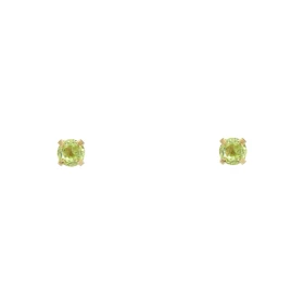 Boucles d oreilles Or Jaune 375 Péridot 3mm Boucles d oreilles type puces Or Jaune 375 Pierres rondes 3mm diamètre (0,15 c...