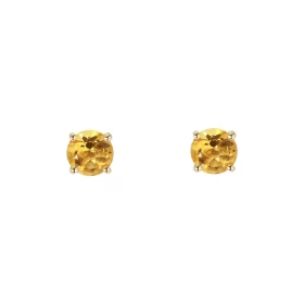 Boucles d oreilles Or Jaune 750 Citrine 5mm Boucles d oreilles type puces Or Jaune 750 Pierres rondes 5mm diamètre (0,45 c...