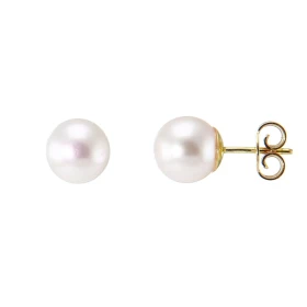  Boucles d oreilles Or Jaune 750 Perles Akoya 7.5mm .Diamètre des perles : 7.5mm .Système fermeture : poussettes Perles Gr...
