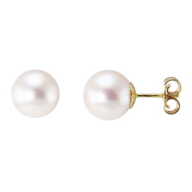  Boucles d oreilles Or jaune 750 Perles culture Akoya Diamètre des perles culture : 9mm Système fermeture : poussettes Per...