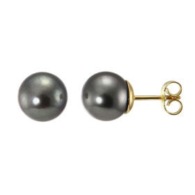  Boucles d oreilles Or Jaune 750 Perles culture Tahiti 8.5mm Diamètre des perles culture : 8.5mm Qualité des perles cultur...