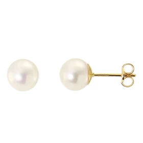 Boucles d oreilles Or Jaune 750/1000 perles culture Forme des perles : ronde Diametre des perles (vue face) : 7mm