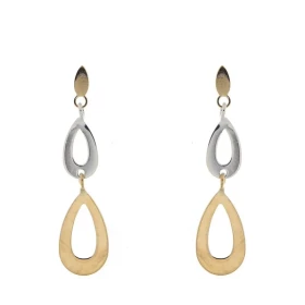 Boucles d oreilles pendantes 2 Ors 750 Longueur : 2,5cm Largeur : 6mm
