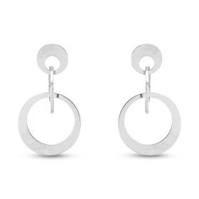 Boucles d oreilles pendantes argent rhodié composées 3 cercles Largeur : 12mm Longueur totale : 20mm Système d attache : p...