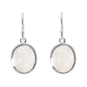 Boucles d oreilles Pendantes Argent 925 Labradorite Ovale 12x10mm Pierres ovales 12x10mm taillées cabochon Pierres fixées ...