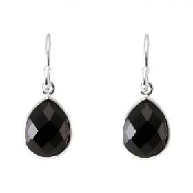 Boucles d oreilles Pendantes Argent 925 Onyx Poire facetté 9x7mm Pierres forme poire facettées mesurant 9x7mm Dimensions d...