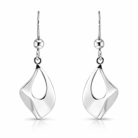 Boucles d oreilles pendantes argent 925 rhodié composées d une goutte ondulée 10x17mm Longueur totale : 30mm Système d att...