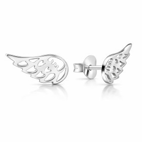 Boucles d oreilles puces argent 925 forme d aile Dimension : 5x11mm Système d attache : poussette belge