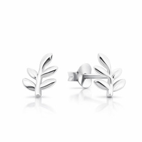 Boucles d oreilles puces argent 925 forme feuille Dimension : 6x7,6mm Système d attache : poussette belge