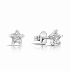 Boucles d oreilles puces argent 925 composées d un oxyde zirconium forme d étoile Dimension : 5,3x5,3mm Système d attache ...