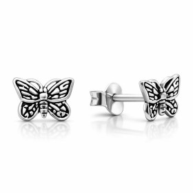 Boucles d oreilles puces argent 925 forme papillon Dimension : 6,7x4,6mm Système d attache : poussette belge