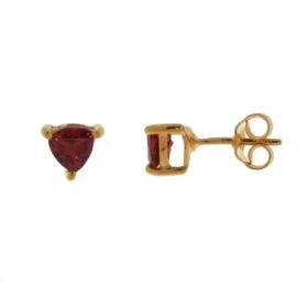  Boucles d oreilles Vermeil serties pierres taille trillion 5mm 