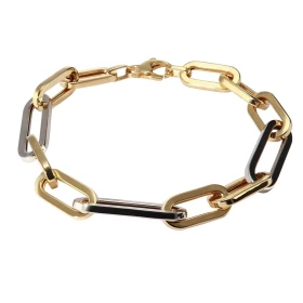 Bracelet 2 ors 375 composé gros maillons ovales Dimension : 8,6mm x 21cm Système d attache : mousqueton