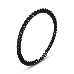 Bracelet Homme Acier composé d une maille gourmette noire Largeur : 5,9mm Longueur : 21,5cm